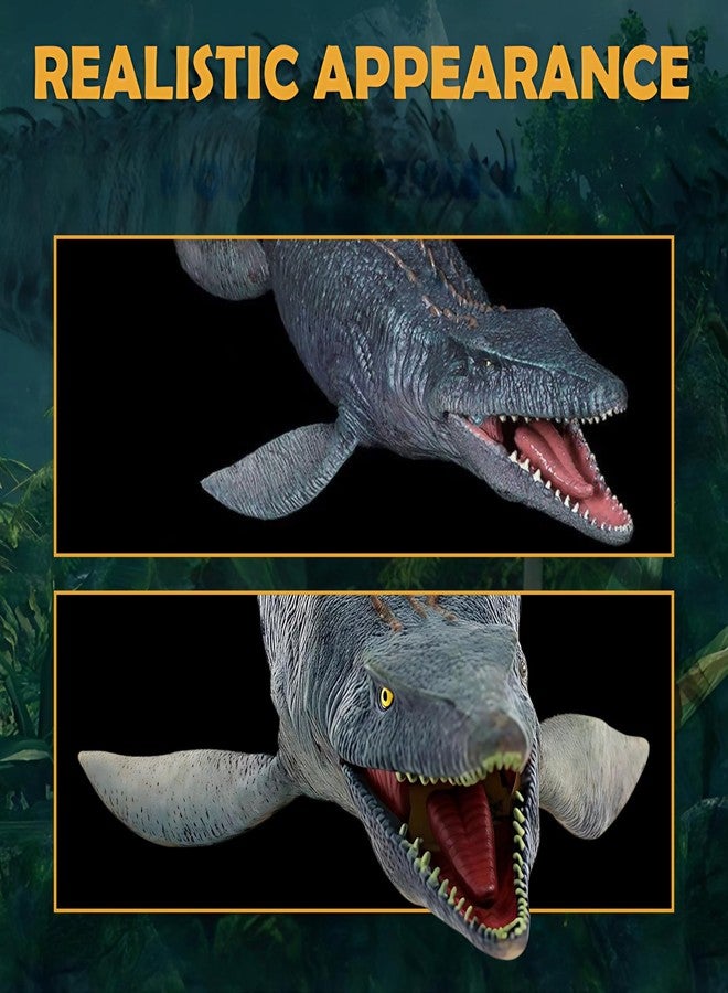 CRYA مجسم ديناصور موساسورس، مجسم ديناصور موساسورس واقعي كبير للأطفال، لعبة ديناصور موساسورس للعب والعرض، ألعاب ديناصورات العصر الجوراسي للأولاد والبنات (موساسورس) - Image 2